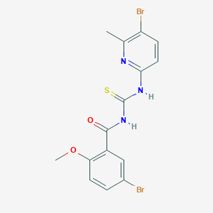 molecular formula C15H13Br2N3O2S B315665 5-bromo-N-[(5-bromo-6-methylpyridin-2-yl)carbamothioyl]-2-methoxybenzamide 