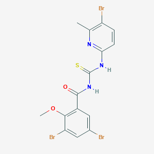 N-(5-bromo-6-methyl-2-pyridinyl)-N'-(3,5-dibromo-2-methoxybenzoyl)thiourea