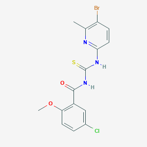 molecular formula C15H13BrClN3O2S B315667 N-[(5-bromo-6-methylpyridin-2-yl)carbamothioyl]-5-chloro-2-methoxybenzamide 