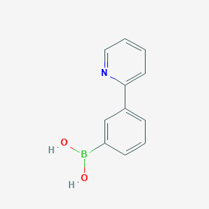 molecular formula C11H10BNO2 B3156684 3-(Pyridin-2-yl)phenylboronic acid CAS No. 833485-13-5