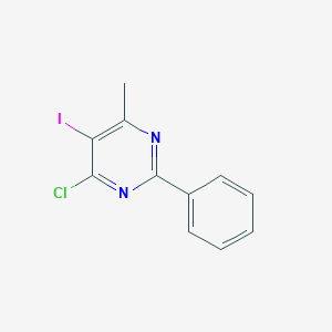 molecular formula C11H8ClIN2 B3156713 4-氯-5-碘-6-甲基-2-苯基嘧啶 CAS No. 83410-17-7