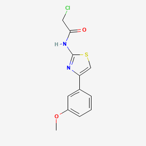 molecular formula C12H11ClN2O2S B3156740 2-chloro-N-[4-(3-methoxyphenyl)-1,3-thiazol-2-yl]acetamide CAS No. 83558-10-5