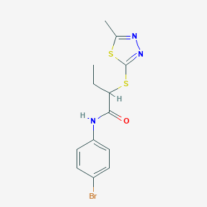 N-(4-bromophenyl)-2-[(5-methyl-1,3,4-thiadiazol-2-yl)sulfanyl]butanamide