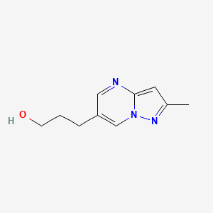 molecular formula C10H13N3O B3156812 3-(2-Methylpyrazolo[1,5-a]pyrimidin-6-yl)propan-1-ol CAS No. 83724-99-6