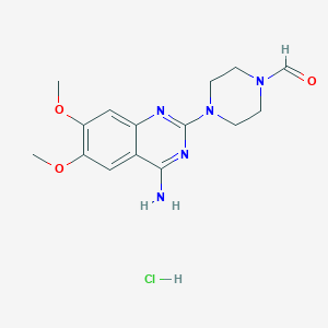 molecular formula C15H20ClN5O3 B3156887 4-(4-氨基-6,7-二甲氧基喹唑啉-2-基)哌嗪-1-甲醛；盐酸盐 CAS No. 84050-21-5