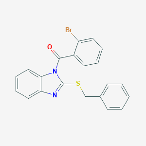 molecular formula C21H15BrN2OS B315696 2-(benzylthio)-1-(2-bromobenzoyl)-1H-benzimidazole 