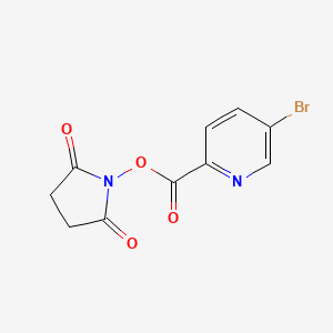 molecular formula C10H7BrN2O4 B3156992 5-Bromopyridine-2-carboxylic acid succinimidyl ester CAS No. 843673-49-4