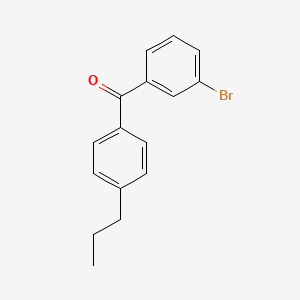 molecular formula C16H15BrO B3157051 3-Bromo-4'-n-propylbenzophenone CAS No. 844879-31-8