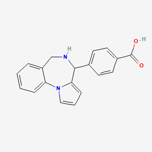 molecular formula C19H16N2O2 B3157060 4-(5,6-dihydro-4H-pyrrolo[1,2-a][1,4]benzodiazepin-4-yl)benzoic acid CAS No. 845288-09-7