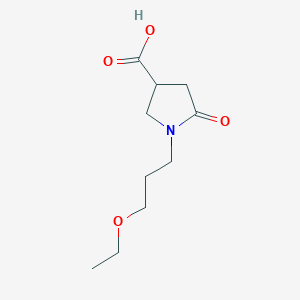 molecular formula C10H17NO4 B3157087 1-(3-Ethoxypropyl)-5-oxopyrrolidine-3-carboxylic acid CAS No. 845546-17-0