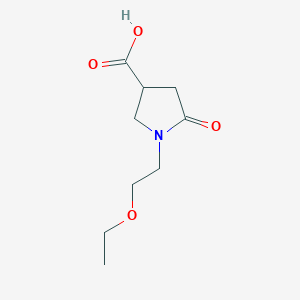 molecular formula C9H15NO4 B3157088 1-(2-Ethoxyethyl)-5-oxopyrrolidine-3-carboxylic acid CAS No. 845546-18-1