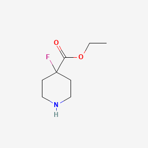 molecular formula C8H14FNO2 B3157142 Ethyl 4-fluoropiperidine-4-carboxylate CAS No. 845958-77-2