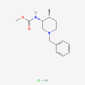 molecular formula C15H23ClN2O2 B3157144 甲基((3R,4R)-1-苄基-4-甲基哌啶-3-基)氨基甲酸酯盐酸盐 CAS No. 846043-59-2