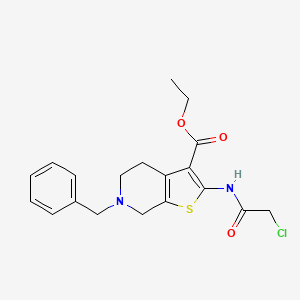 molecular formula C19H21ClN2O3S B3157160 Ethyl 6-benzyl-2-[(chloroacetyl)amino]-4,5,6,7-tetrahydrothieno[2,3-c]pyridine-3-carboxylate CAS No. 846600-29-1