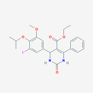 molecular formula C23H25IN2O5 B315718 Ethyl 4-(3-iodo-4-isopropoxy-5-methoxyphenyl)-2-oxo-6-phenyl-1,2,3,4-tetrahydro-5-pyrimidinecarboxylate 