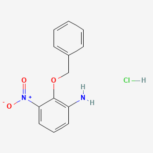 molecular formula C13H13ClN2O3 B3157229 2-苄氧基-3-硝基苯胺盐酸盐 CAS No. 847657-55-0