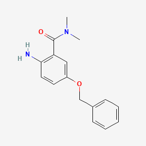 molecular formula C16H18N2O2 B3157268 2-Amino-5-benzyloxy-N,N-dimethylbenzamide CAS No. 847861-77-2