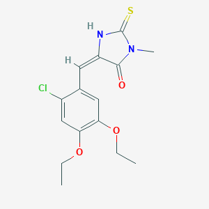 molecular formula C15H17ClN2O3S B315727 5-(2-Chloro-4,5-diethoxybenzylidene)-3-methyl-2-thioxo-4-imidazolidinone 