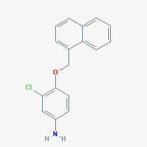 molecular formula C17H14ClNO B3157299 3-Chloro-4-(1-naphthylmethoxy)aniline CAS No. 848134-27-0