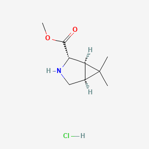 molecular formula C9H16ClNO2 B3157369 (1R,2S,5S)-Methyl 6,6-dimethyl-3-azabicyclo[3.1.0]hexane-2-carboxylate hydrochloride CAS No. 848777-68-4