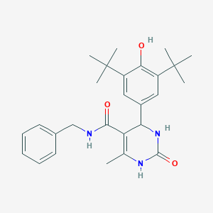 molecular formula C27H35N3O3 B315737 N-benzyl-4-(3,5-ditert-butyl-4-hydroxyphenyl)-6-methyl-2-oxo-1,2,3,4-tetrahydro-5-pyrimidinecarboxamide 