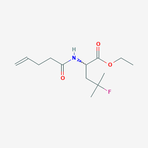 molecular formula C13H22FNO3 B3157387 (S)-ethyl 4-fluoro-4-methyl-2-(pent-4-enamido)pentanoate CAS No. 848949-92-8