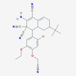 2-amino-4-[2-bromo-4-(cyanomethoxy)-5-ethoxyphenyl]-6-tert-butyl-4a,5,6,7-tetrahydro-1,3,3(4H)-naphthalenetricarbonitrile