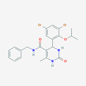 molecular formula C22H23Br2N3O3 B315740 N-benzyl-4-(3,5-dibromo-2-isopropoxyphenyl)-6-methyl-2-oxo-1,2,3,4-tetrahydro-5-pyrimidinecarboxamide 