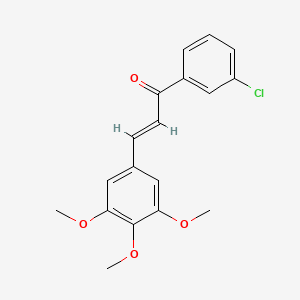molecular formula C18H17ClO4 B3157477 (2E)-1-(3-Chlorophenyl)-3-(3,4,5-trimethoxyphenyl)prop-2-en-1-one CAS No. 849763-60-6