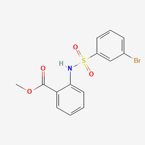 molecular formula C14H12BrNO4S B3157538 Methyl 2-(3-bromophenylsulfonamido)benzoate CAS No. 850092-95-4