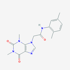 molecular formula C17H19N5O3 B315756 2-(1,3-dimethyl-2,6-dioxo-1,2,3,6-tetrahydro-9H-purin-9-yl)-N-(2,5-dimethylphenyl)acetamide 
