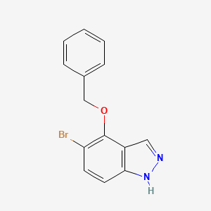 molecular formula C14H11BrN2O B3157584 4-苄氧基-5-溴-1h-吲唑 CAS No. 850363-66-5