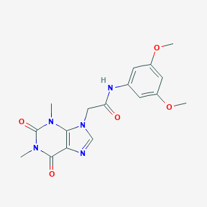 molecular formula C17H19N5O5 B315759 N-(3,5-dimethoxyphenyl)-2-(1,3-dimethyl-2,6-dioxo-1,2,3,6-tetrahydro-9H-purin-9-yl)acetamide 