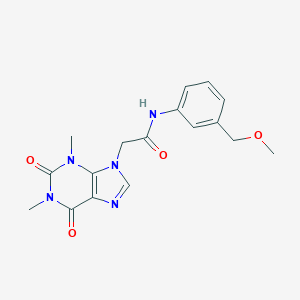 molecular formula C17H19N5O4 B315762 2-(1,3-dimethyl-2,6-dioxo-1,2,3,6-tetrahydro-9H-purin-9-yl)-N-[3-(methoxymethyl)phenyl]acetamide 