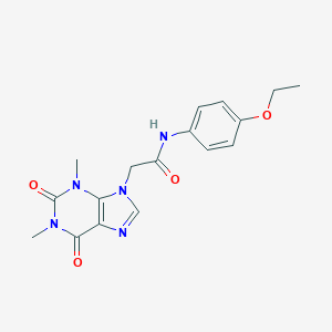 molecular formula C17H19N5O4 B315763 2-(1,3-dimethyl-2,6-dioxo-1,2,3,6-tetrahydro-9H-purin-9-yl)-N-(4-ethoxyphenyl)acetamide 