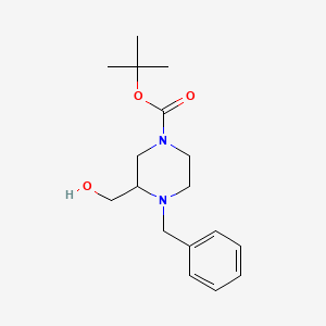 molecular formula C17H26N2O3 B3157631 叔丁基 4-苄基-3-(羟甲基)哌嗪-1-羧酸酯 CAS No. 850834-14-9