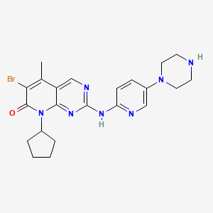 molecular formula C22H26BrN7O B3157668 6-Bromo-8-cyclopentyl-5-methyl-2-[(5-piperazin-1-ylpyridin-2-yl)amino]pyrido[2,3-d]pyrimidin-7-one CAS No. 851067-56-6