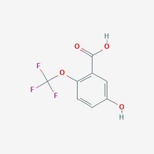 molecular formula C8H5F3O4 B3157686 5-Hydroxy-2-(trifluoromethoxy)benzoic acid CAS No. 851341-57-6
