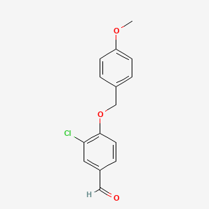 molecular formula C15H13ClO3 B3157692 4-(4-Methoxybenzyloxy)-3-chlorobenzaldehyde CAS No. 851402-45-4