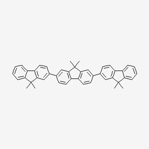molecular formula C45H38 B3157697 9,9,9',9',9'',9''-Hexamethyl-9H,9'H,9''H-2,2':7',2''-terfluorene CAS No. 851478-90-5