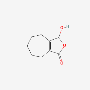 molecular formula C9H12O3 B3157701 3,4,5,6,7,8-六氢-3-羟基-1H-环庚并[c]呋喃-1-酮 CAS No. 851515-24-7