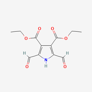 molecular formula C12H13NO6 B3157728 Diethyl 2,5-diformyl-1H-pyrrole-3,4-dicarboxylate CAS No. 851893-13-5