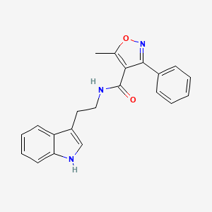 molecular formula C21H19N3O2 B3157729 N-[2-(1H-indol-3-yl)ethyl]-5-methyl-3-phenyl-1,2-oxazole-4-carboxamide CAS No. 851905-89-0
