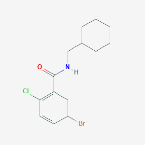 molecular formula C14H17BrClNO B3157745 5-bromo-2-chloro-N-(cyclohexylmethyl)benzamide CAS No. 852038-18-7
