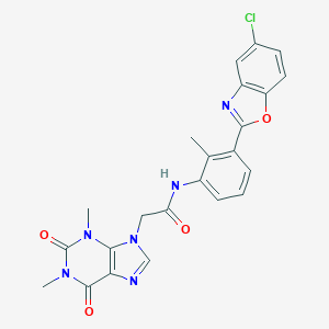 N-[3-(5-chloro-1,3-benzoxazol-2-yl)-2-methylphenyl]-2-(1,3-dimethyl-2,6-dioxo-1,2,3,6-tetrahydro-9H-purin-9-yl)acetamide