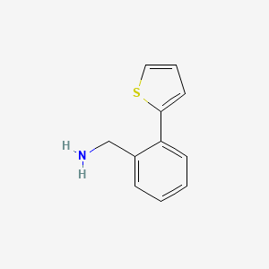 molecular formula C11H11NS B3157752 (2-Thiophen-2-ylphenyl)methanamine CAS No. 852180-65-5