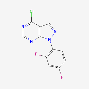 molecular formula C11H5ClF2N4 B3157759 4-Chloro-1-(2,4-difluorophenyl)-1h-pyrazolo[3,4-d]pyrimidine CAS No. 852314-02-4