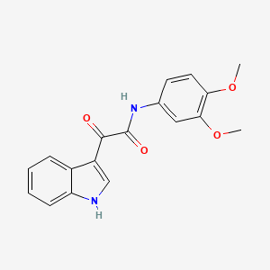molecular formula C18H16N2O4 B3157760 N-(3,4-dimethoxyphenyl)-2-(1H-indol-3-yl)-2-oxoacetamide CAS No. 852367-82-9