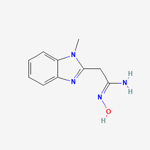 molecular formula C10H12N4O B3157761 (1Z)-N'-羟基-2-(1-甲基-1H-苯并咪唑-2-基)乙酰胺 CAS No. 852388-71-7