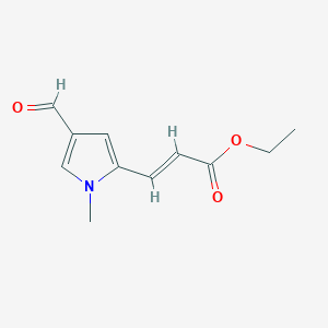 molecular formula C11H13NO3 B3157806 ethyl 3-(4-formyl-1-methyl-1H-pyrrol-2-yl)-2-propenoate CAS No. 852475-62-8